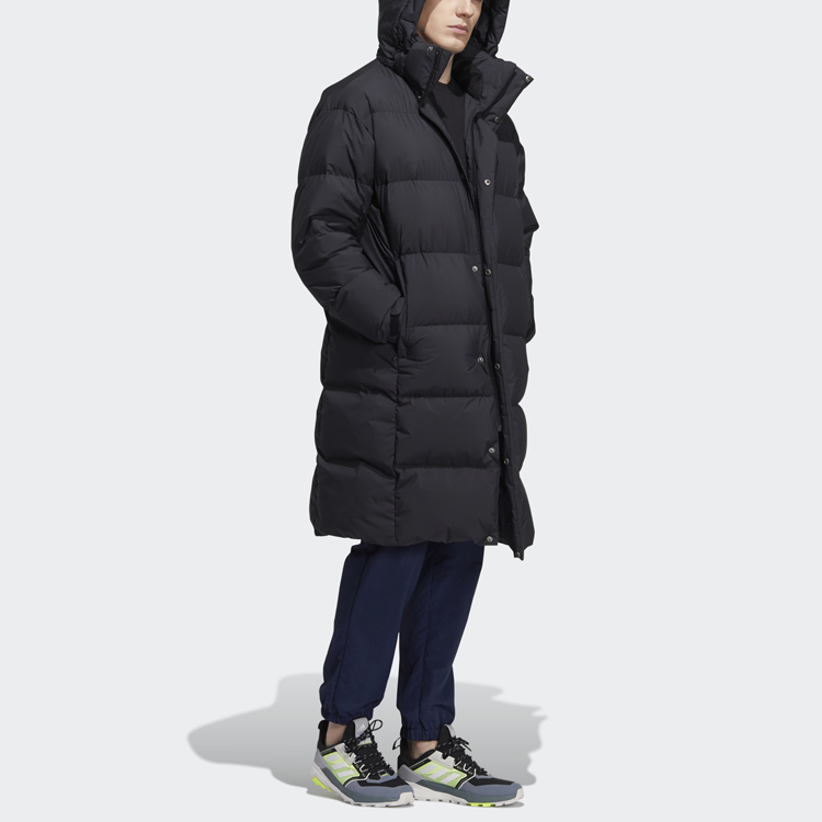 Purchase adidas GD Puffy Long Down Hooded Coat Winter Black Unisex Warm Jacket H23084