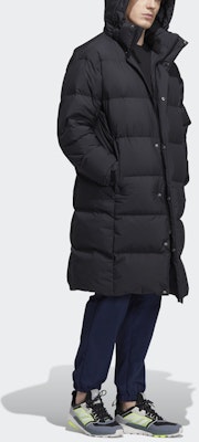 adidas GD Puffy Long Down Hooded Coat Winter Black Unisex Warm Jacket H23084 Purchase adidas GD Puffy Long Down Hooded Coat Winter Black Unisex Warm Jacket H23084