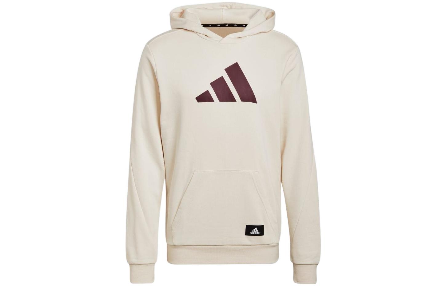 adidas Geometric Logo Print Hoodie Japanese Version Off-White HA1411