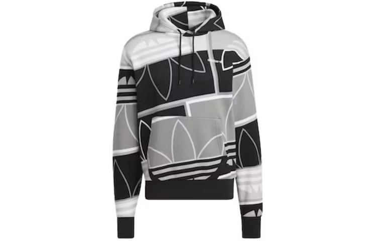 adidas Geometric Pattern Colorblock Hoodie H31318
