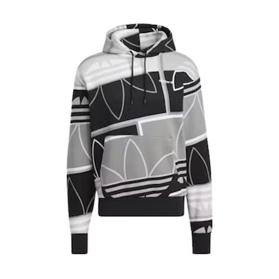 adidas Geometric Pattern Colorblock Hoodie H31318