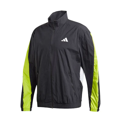 adidas Geometric Retro Sports Jacket with Utility Style Stand Collar FR6599