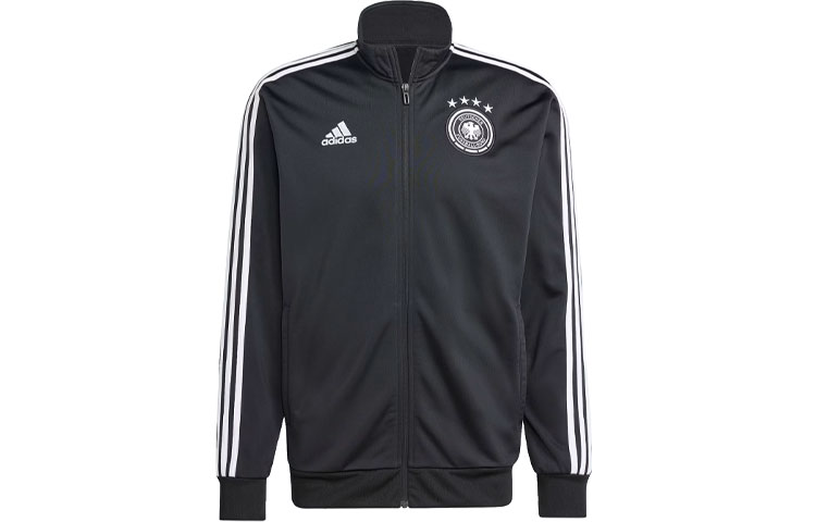 adidas Germany DNA Track Top Black Retro Sports Jacket with 3-Stripes IT9762 圖 2
