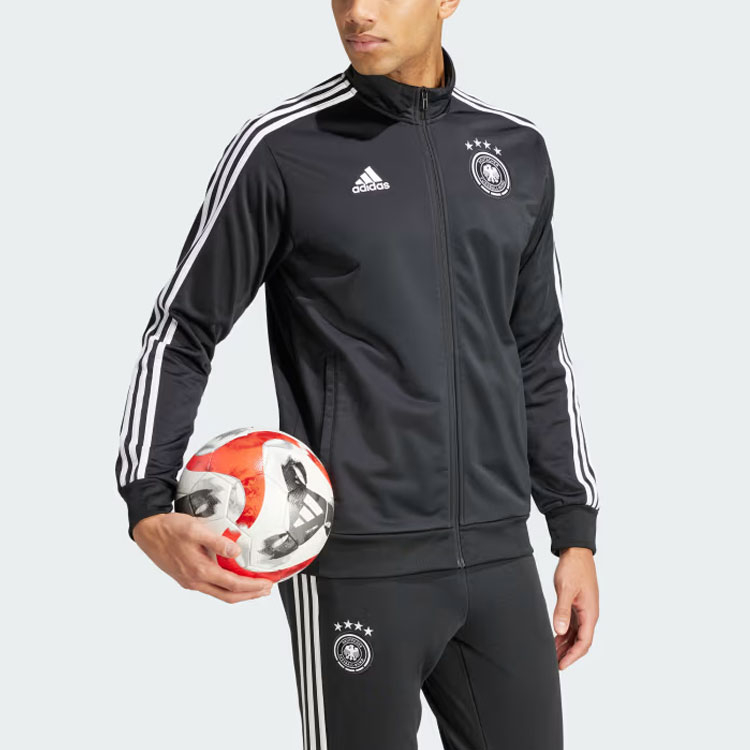 adidas Germany DNA Track Top Black Retro Sports Jacket with 3-Stripes IT9762 圖 5