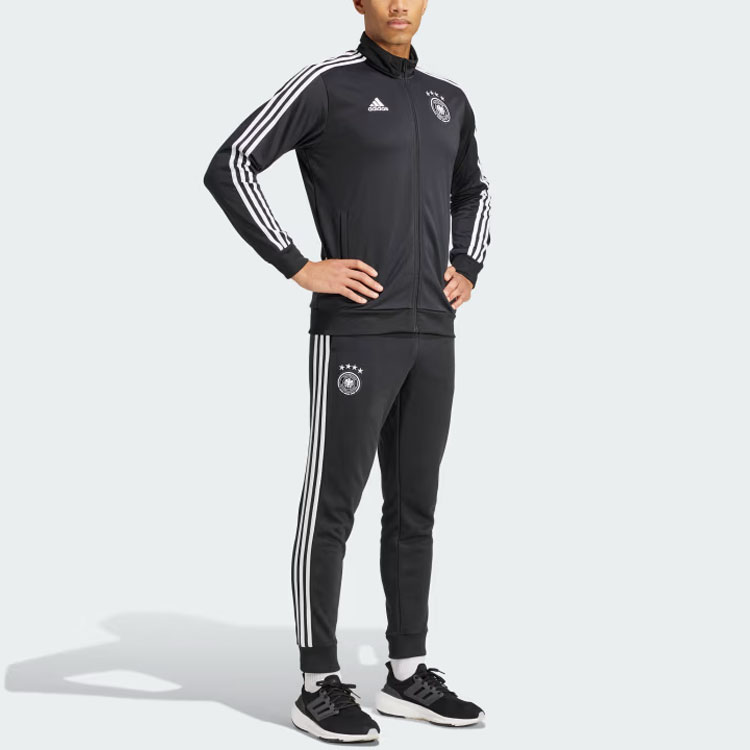 adidas Germany DNA Track Top Black Retro Sports Jacket with 3-Stripes IT9762 圖 6