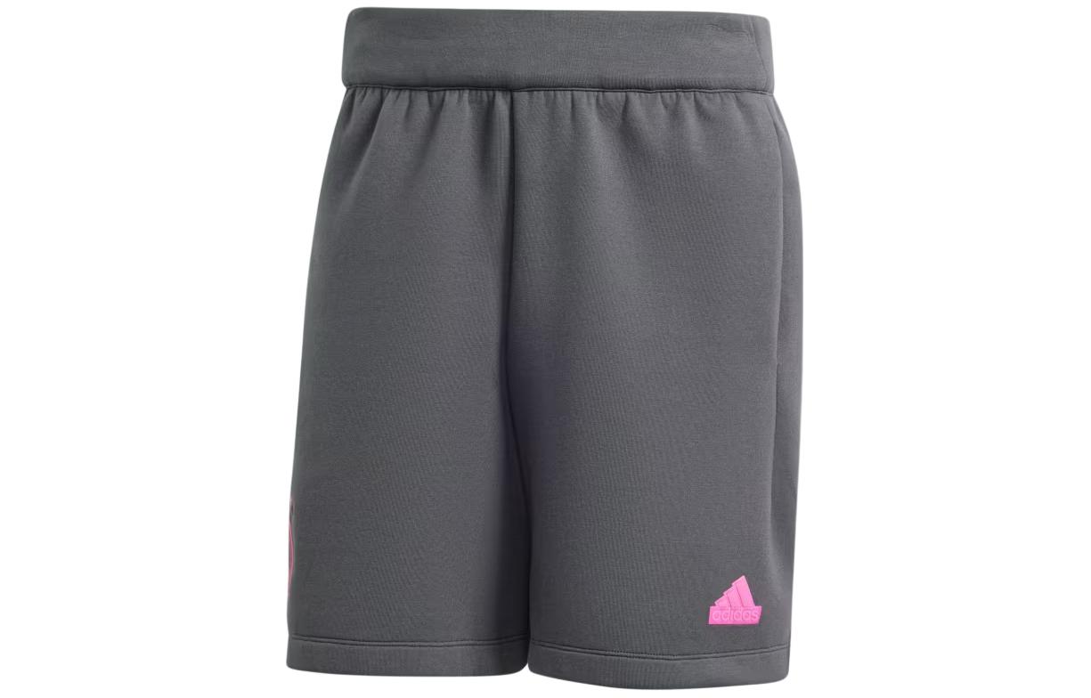 adidas Germany Travel Shorts Carbon - Badge Print Mid-Waist Loose Fit Soccer Pants. IU2099