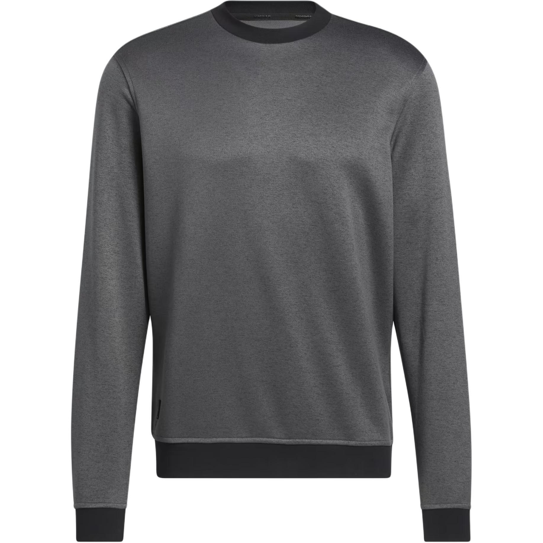 adidas GO-TO Crewneck Golf Pullover Sweatshirt Black/Grey Six HG8837