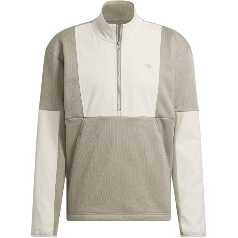 adidas GO-TO DWR Hybrid Half-Zip Pullover Silver Pebble Sweatshirt IL0575