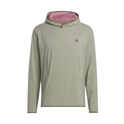 adidas Go-To Lightweight WindRdy Golf Hoodie Pebble Green Pullover HS7591