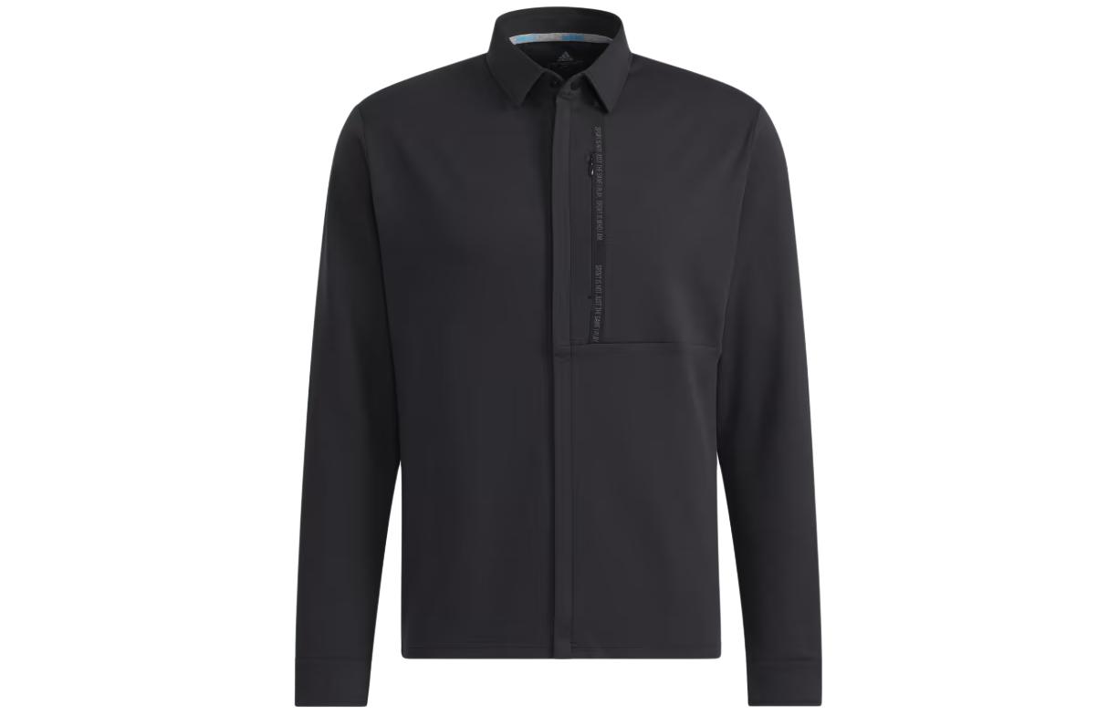 adidas Go-To Recycled Polyester Full-Zip Jacket Black Long Sleeve Shirt GT3313
