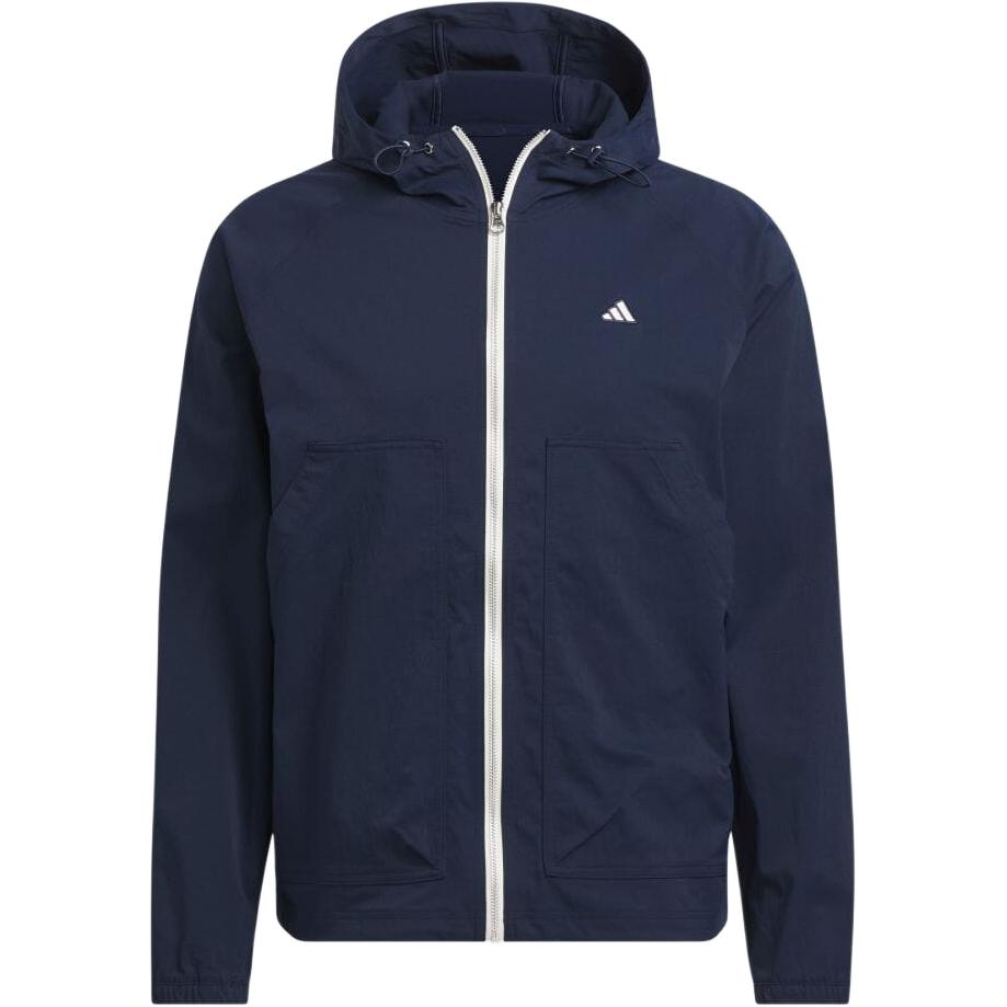 adidas GO-TO Windproof Full-Zip Hoodie Jacket Navy Blue () IW6711