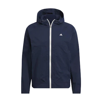 adidas GO-TO Windproof Full-Zip Hoodie Jacket Navy Blue () IW6711