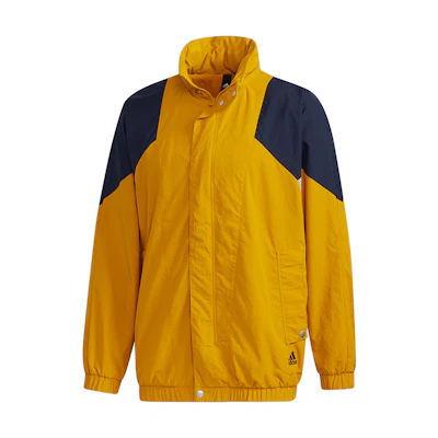 adidas Gold Colorblock Letter Print Casual Jacket GE0387