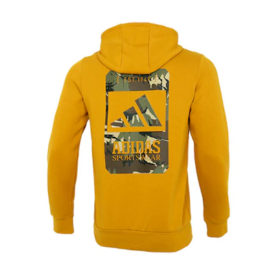 adidas Gold Pullover Sweatshirt with Camo Logo Print on Back H39274