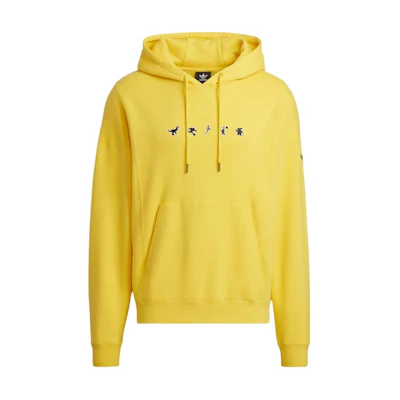 adidas Gold Solid Logo Print Long Sleeve Hoodie HC6928
