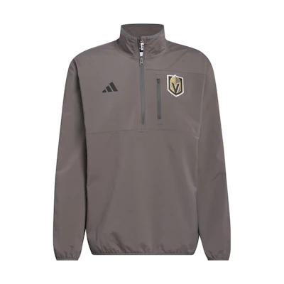 adidas Golden Knights Fleece Hockey Jacket Storm Brown Quarter-Zip Top IP5814