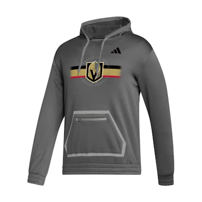 adidas Golden Knights Team Issue Hoodie Grey Hockey Pullover IK6640