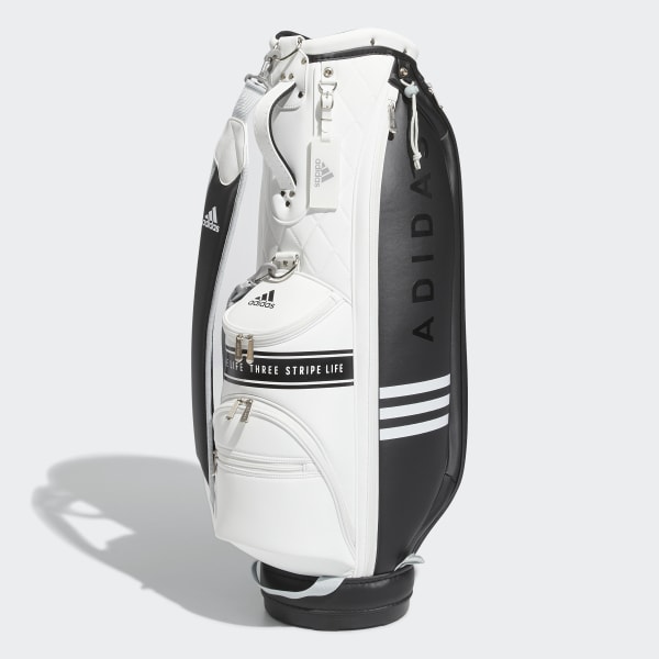 Shop adidas Golf Bag Large Capacity Durable PU Gym Bag Unisex Black White HG5753
