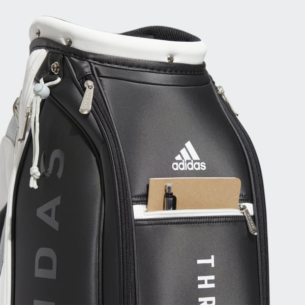 Details for adidas Golf Bag Large Capacity Durable PU Gym Bag Unisex Black White HG5753