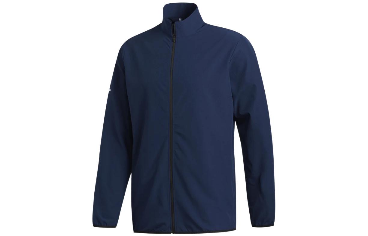 adidas Golf Core Solid Zip Windbreaker Jacket Blue GD0834