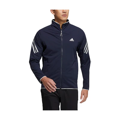 adidas Golf Jacket with Logo Stripes Zip-Up - Legend Ink Blue GT3437