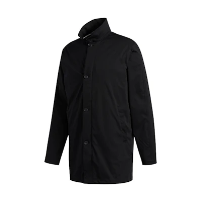 adidas Golf Long-Sleeve Jacket Black with Stand Collar and Button Design FS2521