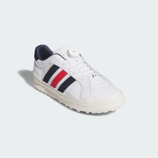 Shop Adidas Golf RetroCross Gripmore Boa Sin Tacos Blanco/Navy/Rojo Lucido zapatillas HP3717
