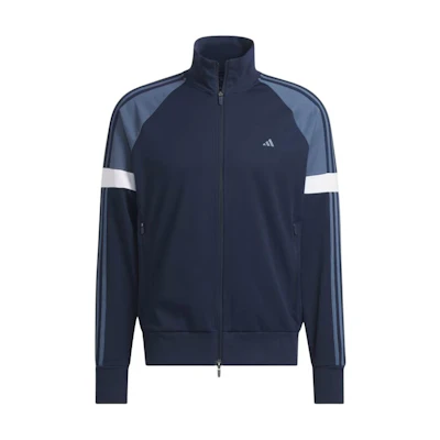 adidas Golf Track Jacket Lightweight Stretch Navy Blue Colorblock Outerwear IX6383
