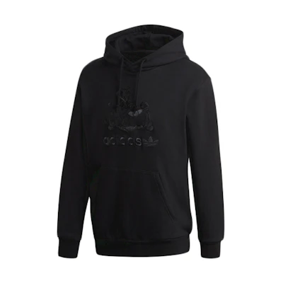 adidas Goofy Embroidered Pullover Hoodie Black GD6022