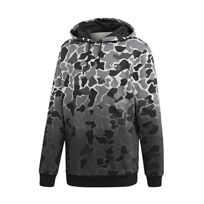 adidas Gradient Camo Logo Pullover Hoodie Black/White DH4807