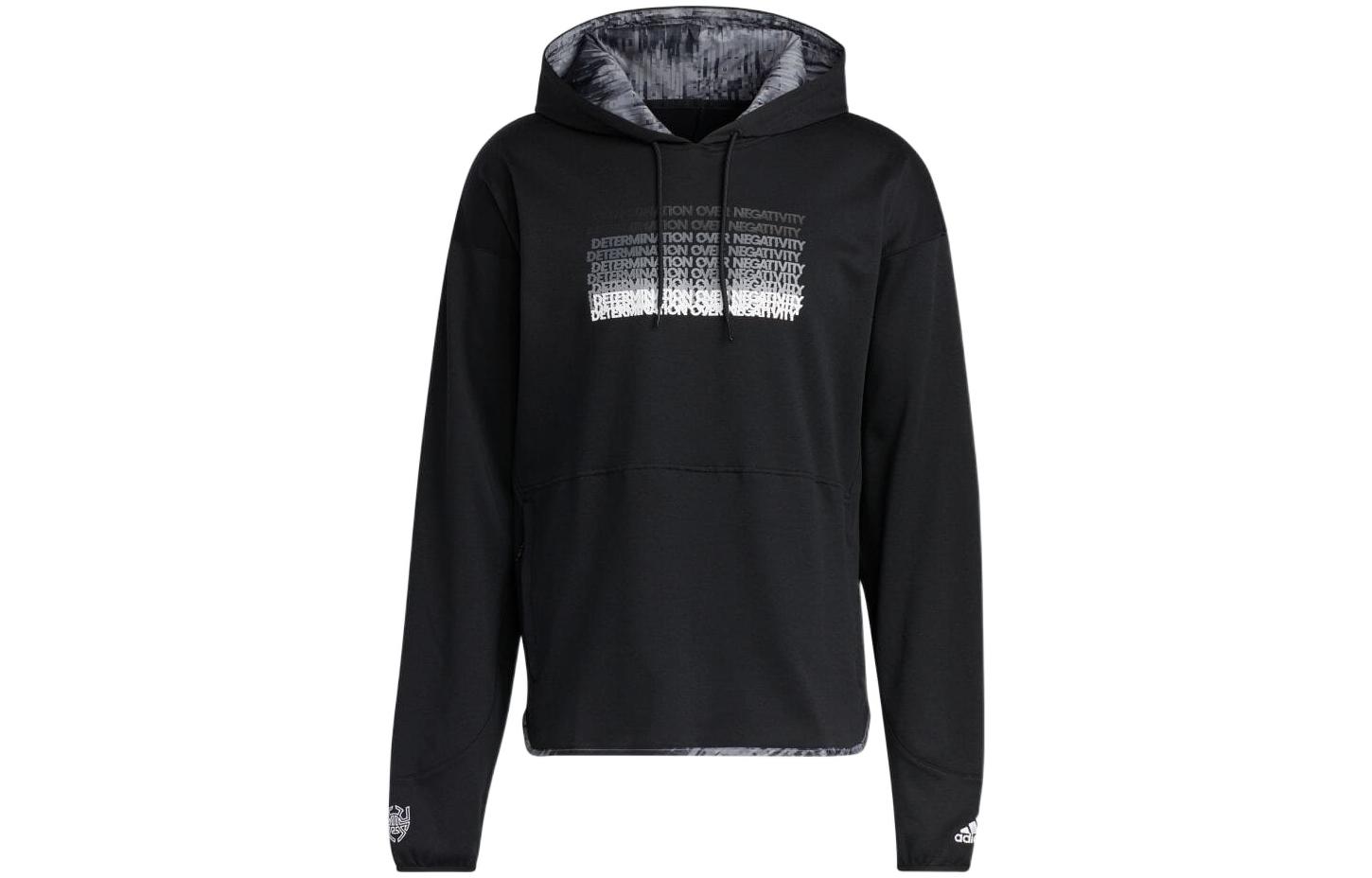 adidas Gradient Logo Basketball Hoodie Black HI5824