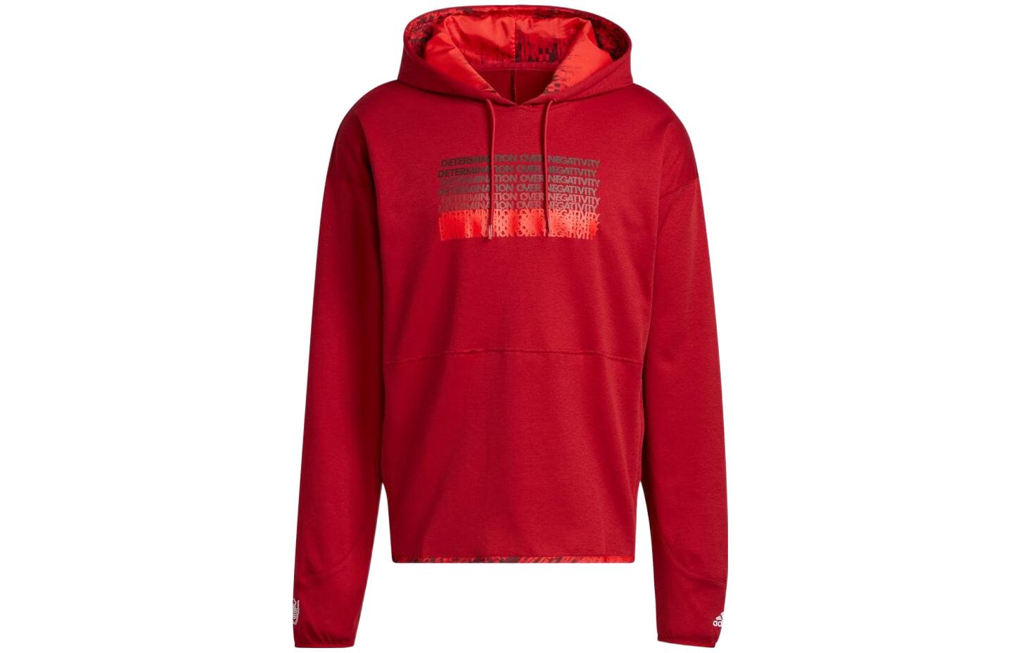 adidas Gradient Logo Basketball Hoodie Red () HI5825