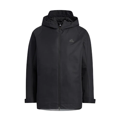 adidas Gradient Logo Printed Hooded Jacket Black HY5829