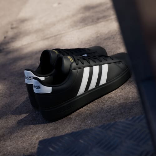 Details for adidas Grand Court 2.0 運動鞋 黑白金 經典款 JR0546
