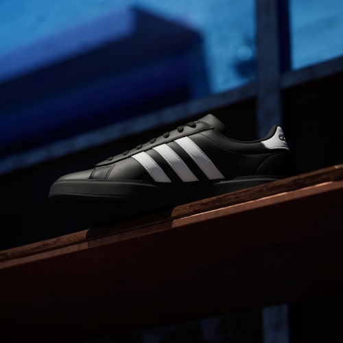 Sizing adidas Grand Court 2.0 運動鞋 黑白金 經典款 JR0546