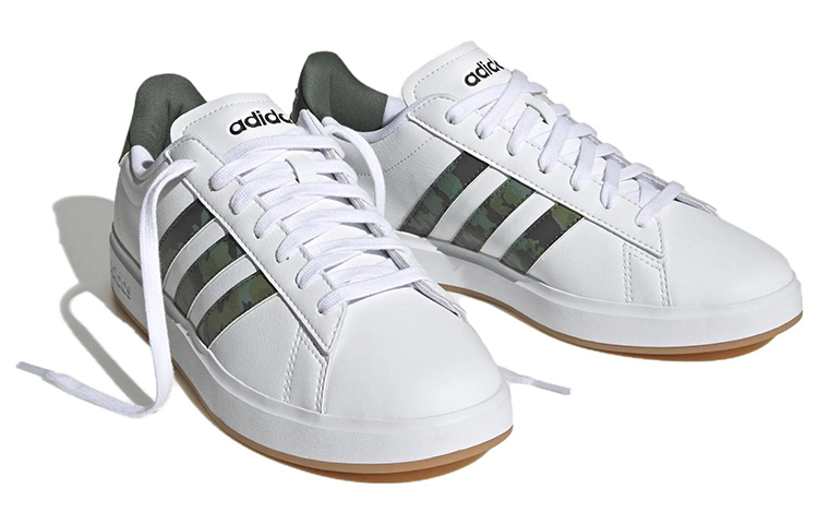 Lookbook アディダス グランドコート 白カモガム (Adidas Grand Court Shiro Kamo Gamu) GY2486