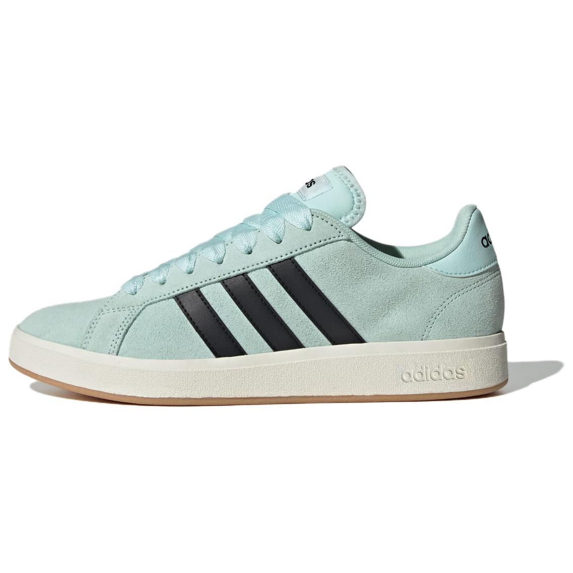 adidas Grand Court Base 00s Green Black White Low-Top Sneakers Trendy Style JR7077