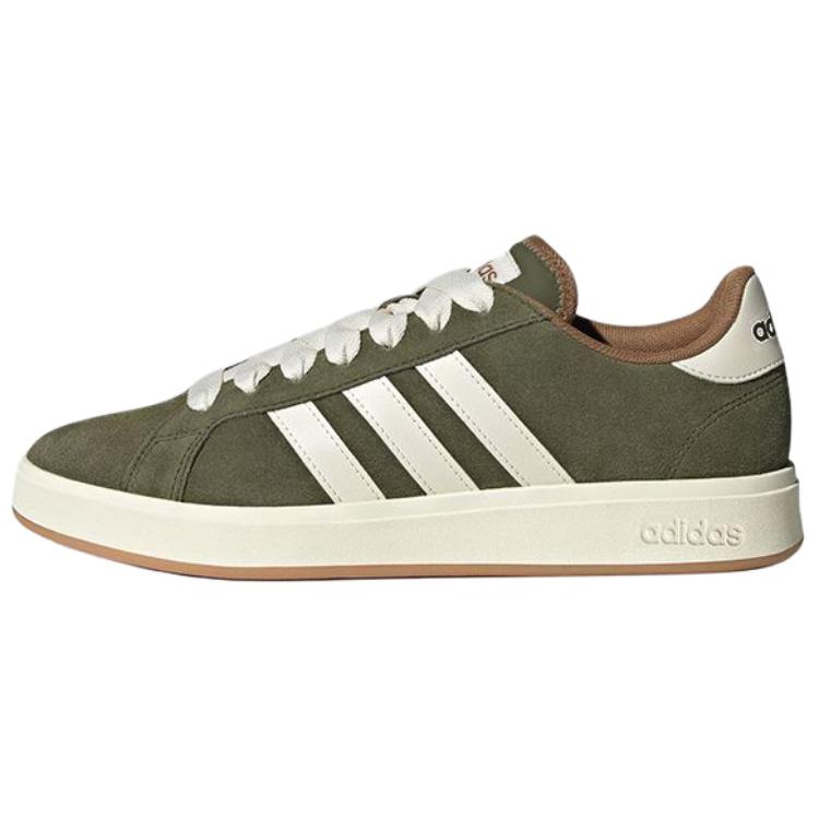 adidas Grand Court Base 00s Green Synthetic Leather Low-Top Casual Sneakers KK1407