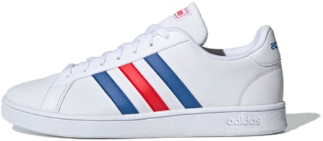adidas Grand Court Base 'White Blue Active Red' EE7901 adidas Grand Court Base 'White Blue Active Red' EE7901