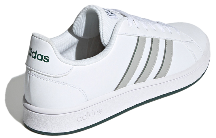 Shop adidas neo GRAND COURT Base 舒適 耐磨 低筒 板鞋 男款 白灰