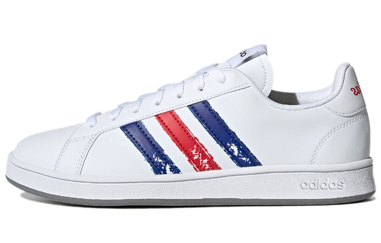 adidas Grand Court Base Beyond 'Paint Stroke - White Royal Scarlet' GX5761