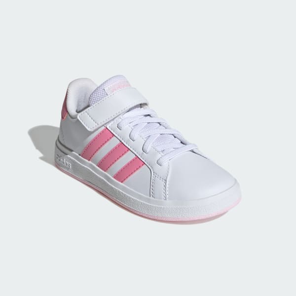 Shop Adidas Grand Court 彈性鞋帶與魔鬼氈運動鞋 ID0738