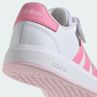 Adidas Grand Court 彈性鞋帶與魔鬼氈運動鞋 ID0738 1