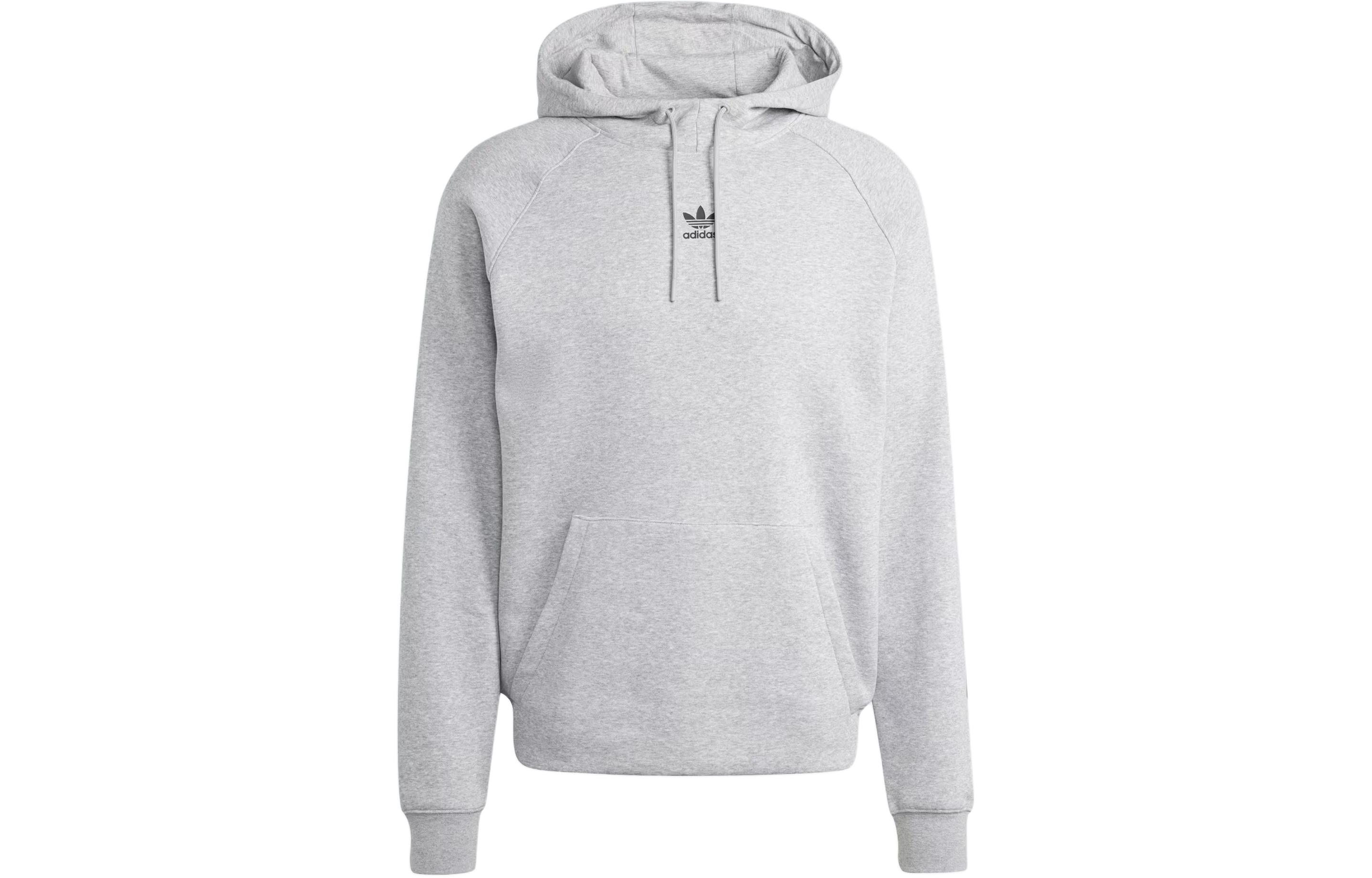 adidas Graphic Fleece Hoodie Grey - Letter Print Pullover IS2832