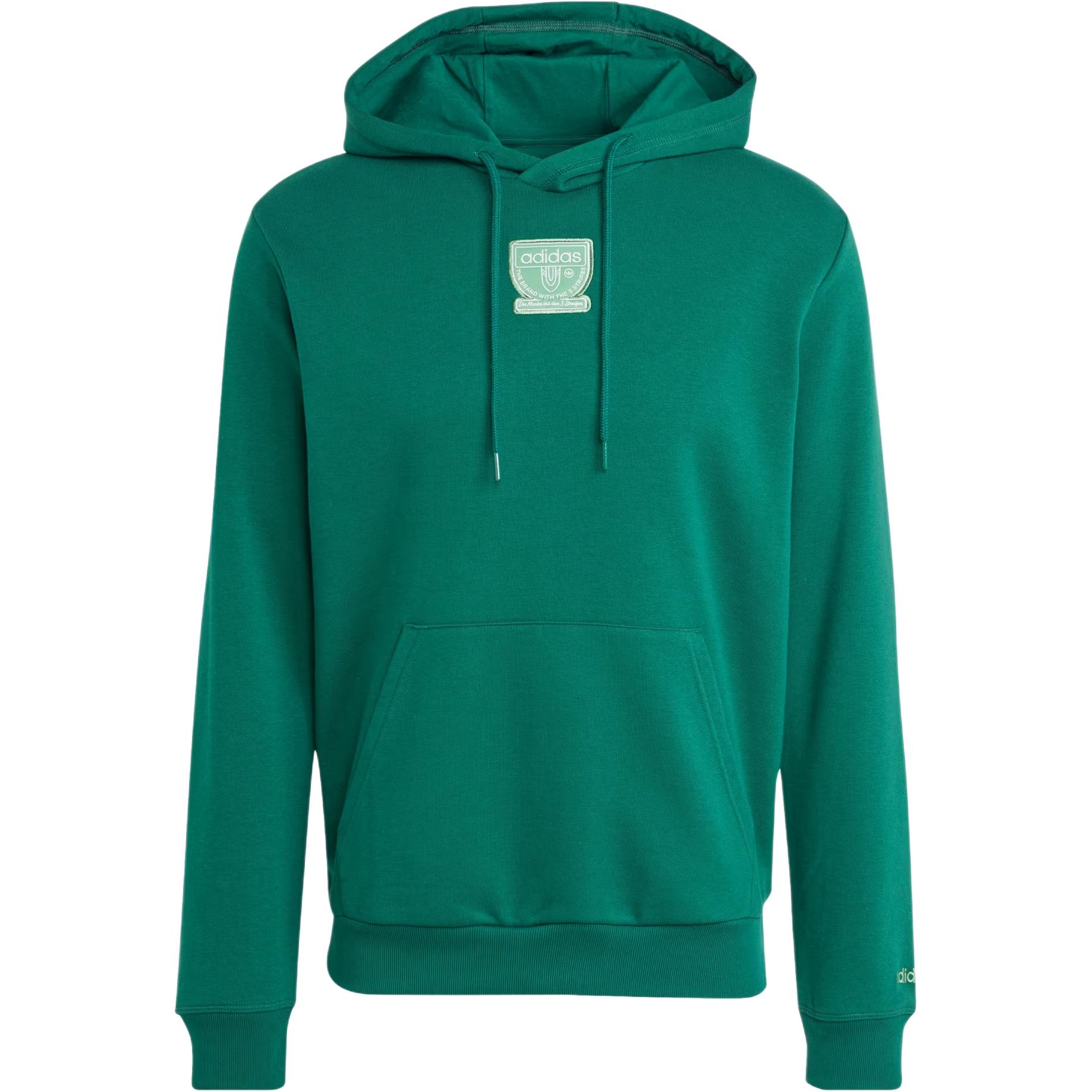 adidas Graphic Hoodie Academy Green Logo Print Drawstring Sweatshirt IW3247