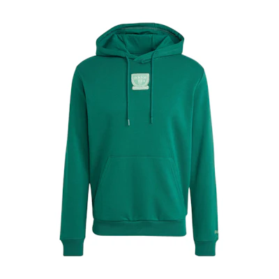 adidas Graphic Hoodie Academy Green Logo Print Drawstring Sweatshirt IW3247