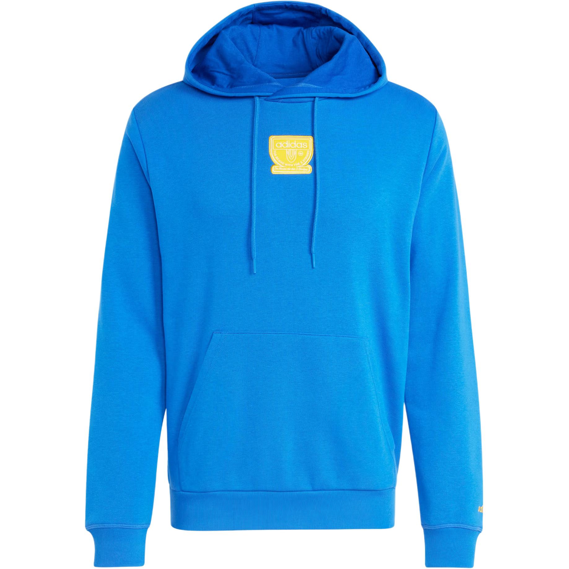adidas Graphic Hoodie Blue Letter Print Casual Sportswear Pullover IX9638