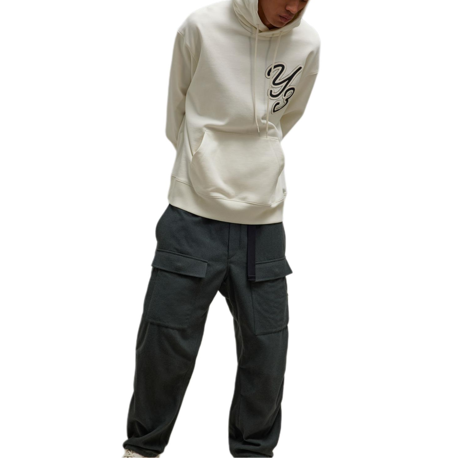 Purchase 阿迪达斯白色休闲连帽衫男女通用款徽标图案卫衣 IT7524