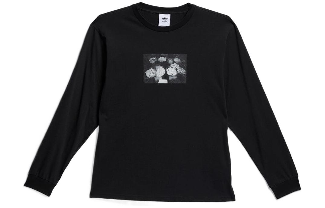 adidas Graphic Print Crewneck Long-Sleeve Sweatshirt Japan Ver Unisex Black GR8737