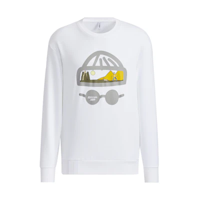 adidas Graphic Print Crewneck Sweatshirt White HG6593